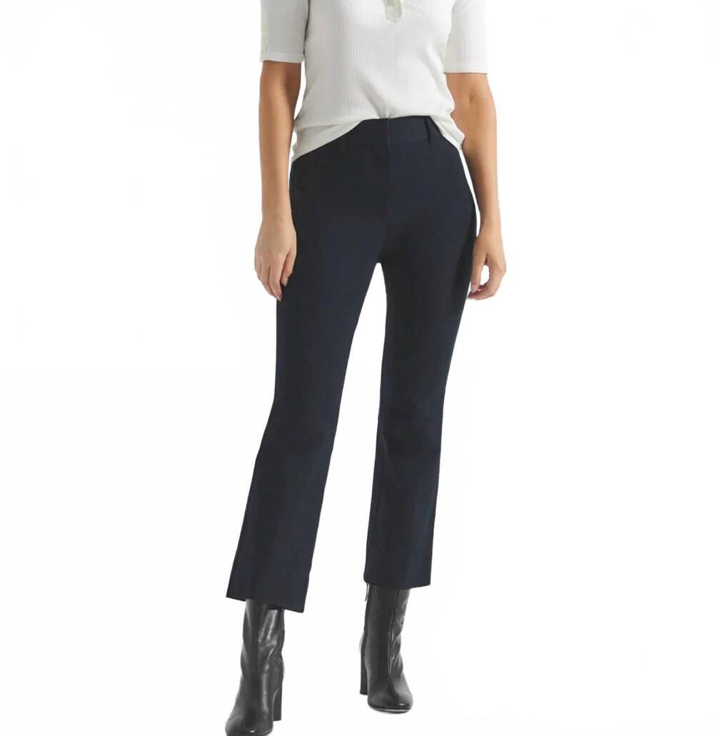 NEW DEREK LAM 10 CROSBY robertson flare trousers in midnight